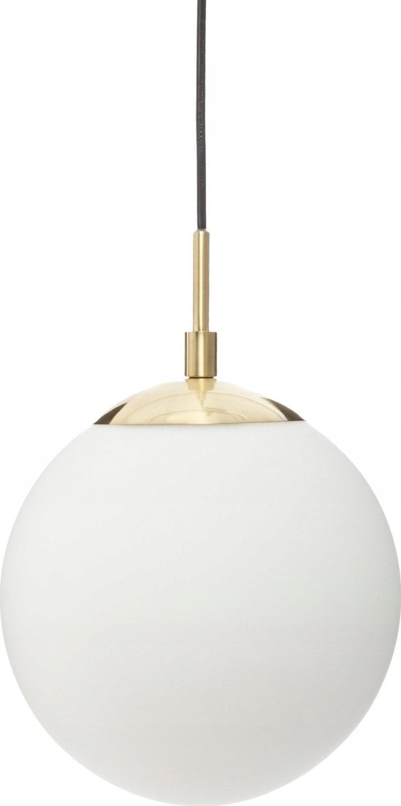 Atmosphera Okrągła lampa wisząca DRIS, biała kula, Ø 20 cm