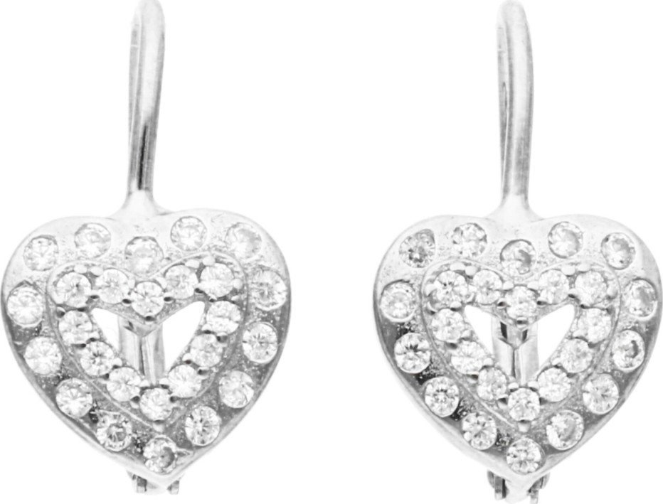 Rosanto Srebrne kolczyki z motywem serca 925