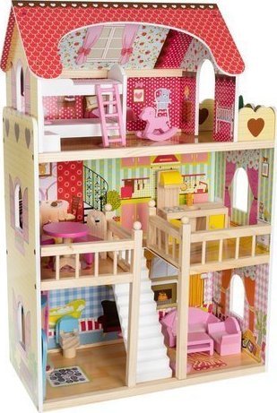 Iso Trade Domek drewniany dla lalek - willa D11252
