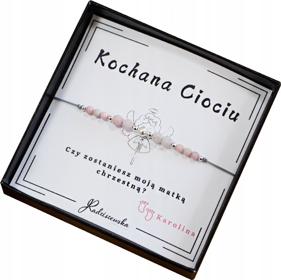 Radziszewska Jewellery Bransoletka Czy zostaniesz moją matką chrzestną Kamienie Naturalne Srebro