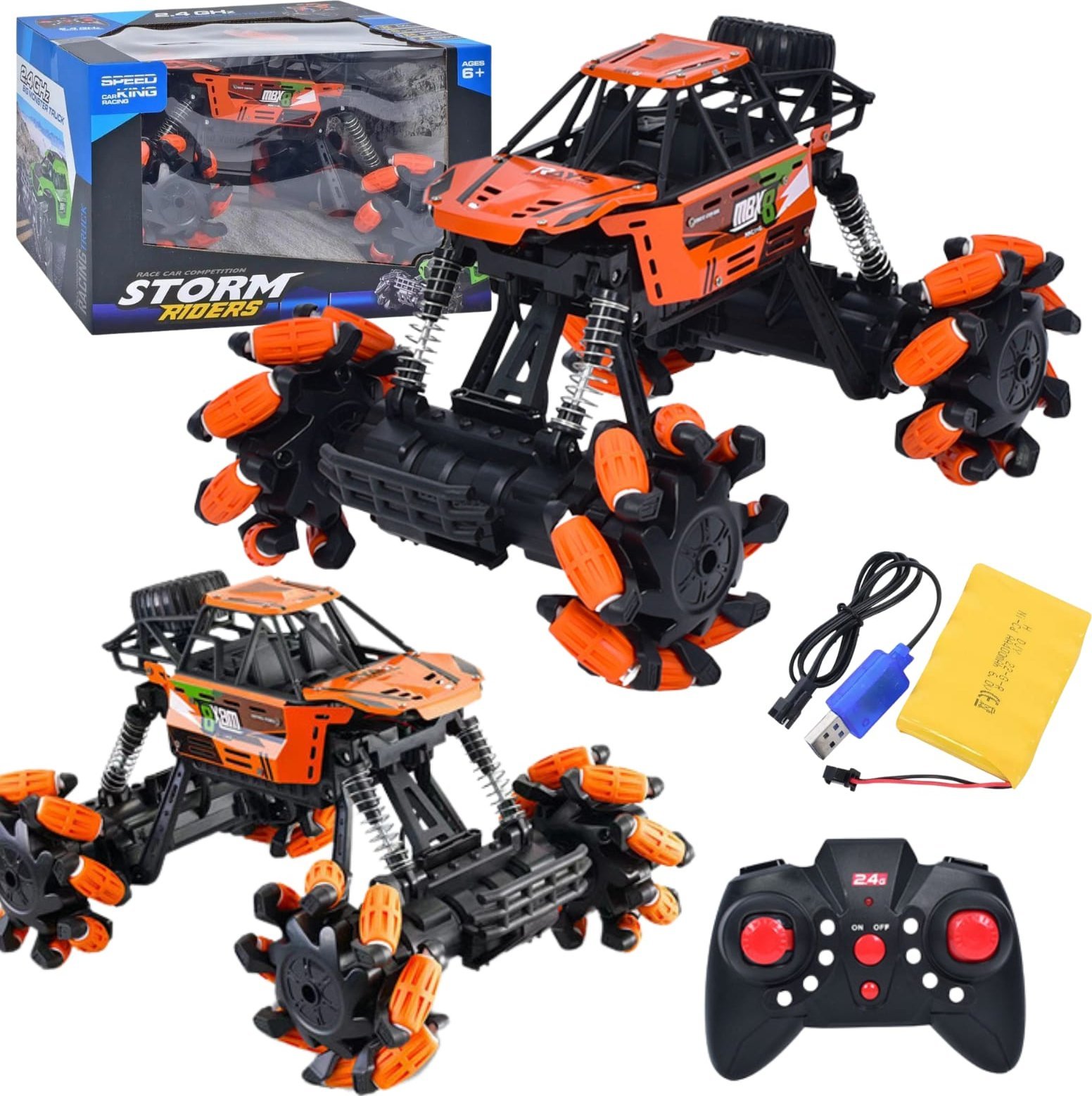 ProNice Samochód Zdalnie Sterowany Na Pilot Akumulator Oświetlenie Kółka Rolkowe