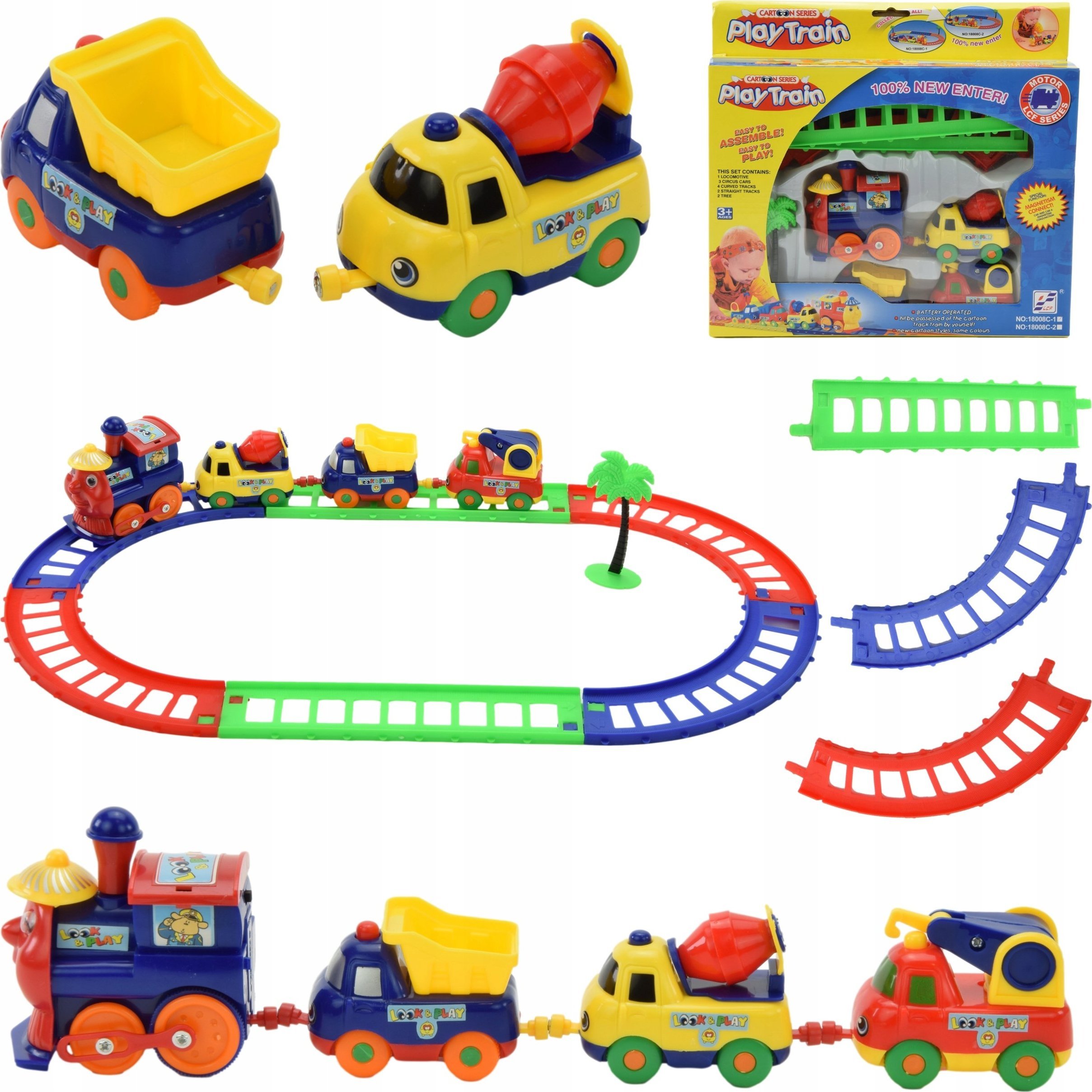 Skleplolki KOLEJKA DLA DZIECI LOKOMOTYWA POCIĄG WAGONY ZESTAW