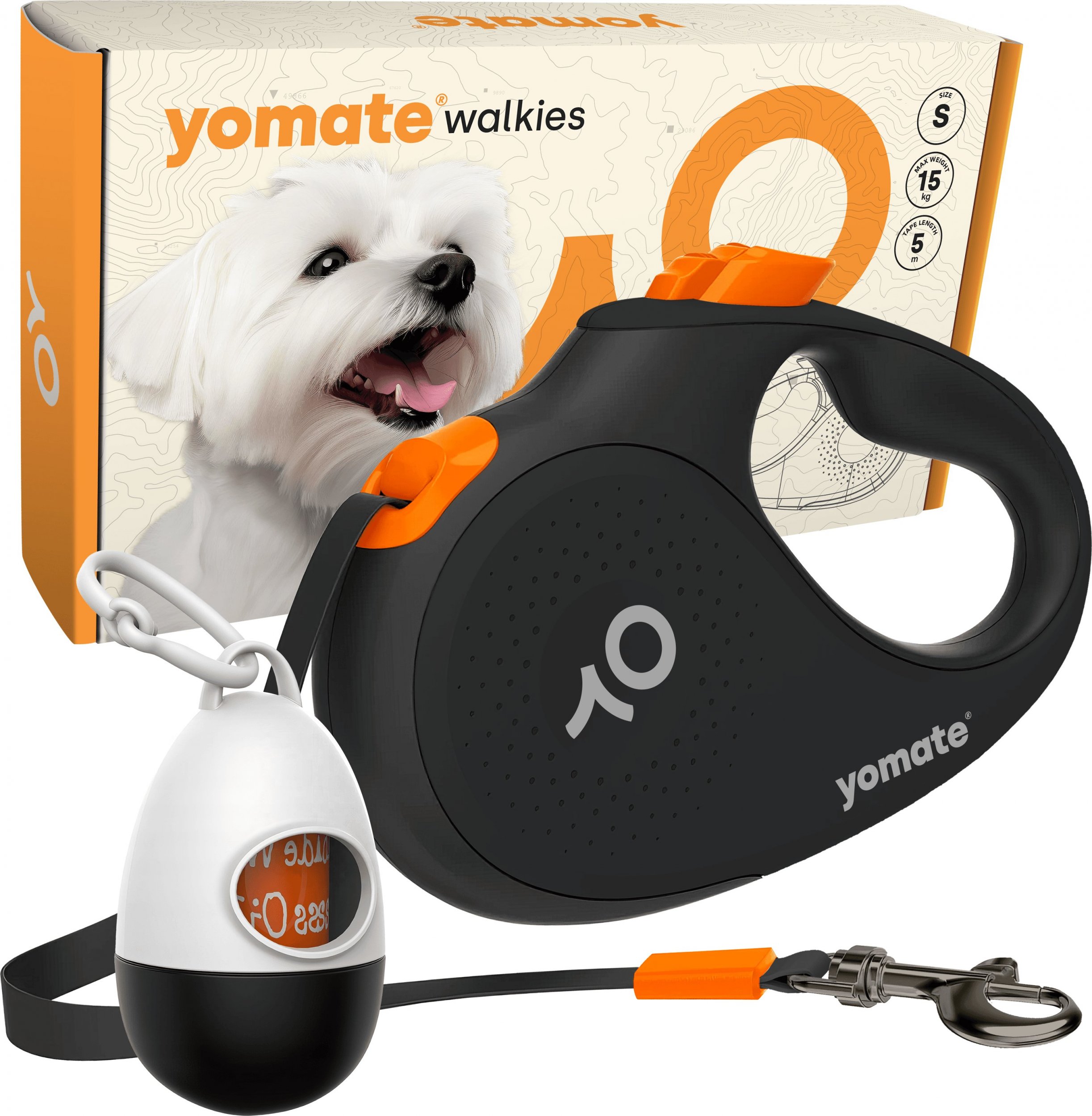 Yomate YOMATE! SMYCZ AUTOMATYCZNA DLA MAŁEGO PSA DO 15KG ZWIJANA + POJEMNIK