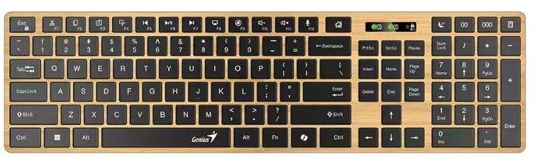 GENIUS Klávesnice Slimstar 7250BT, membránová, bezdrátová, béžová-černá