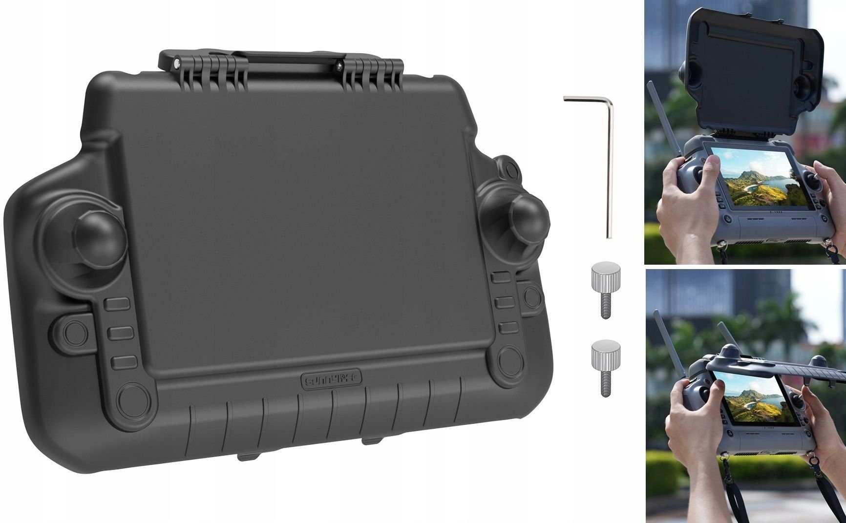 Osłona Przeciwsłoneczna + Etui Futerał Na Kontroler Pilot Dji Rc Plus 2 / Yk05-d