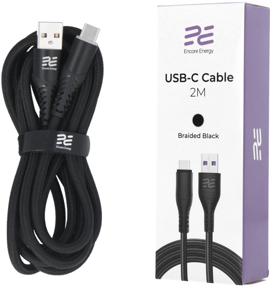 Kabel USB Energizer USB-A - USB-C 2 m Czarny