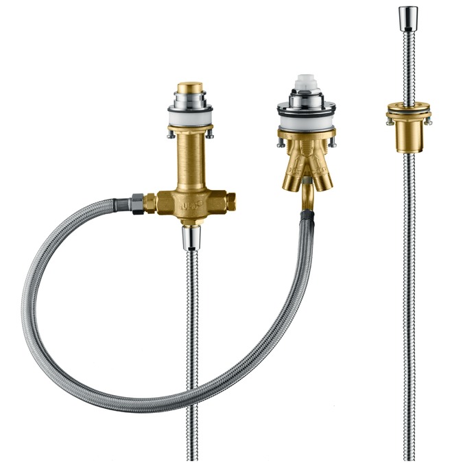 Hansgrohe Zestaw podstawowy do baterii 3-otworowej do montażu na brzegu wanny (13439180)