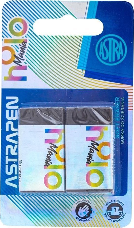 Gumka czarna Astrapen 2szt ASTRA