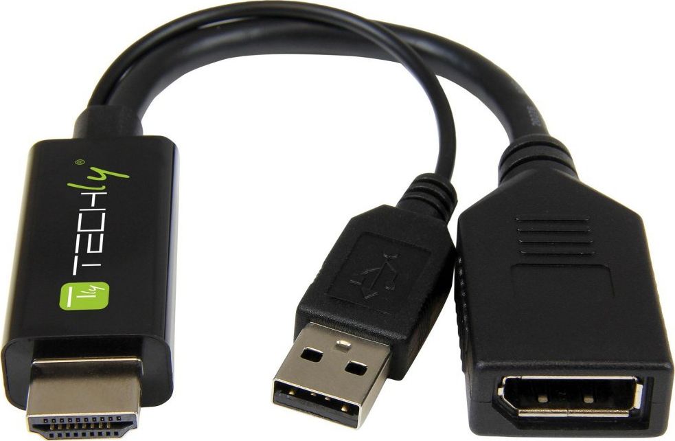 Adapter AV Techly DisplayPort - HDMI czarny (ICOC HDMI-DP12A60)
