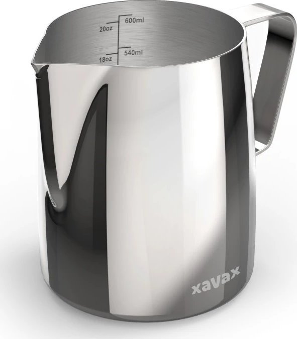 Hama XAVAX DZBANEK DO MLEKA ZE STALI NIERDZEWNEJ 600ML, Z MIARKĄ I MIESZADŁEM BARISTA