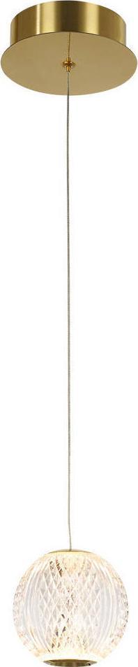 Lampa wisząca Italux LAMPA wisząca ROSARIO PND-12220121-1A-GD Italux glamour OPRAWA zwis LED 4,2W 3000K szklany przezroczysty