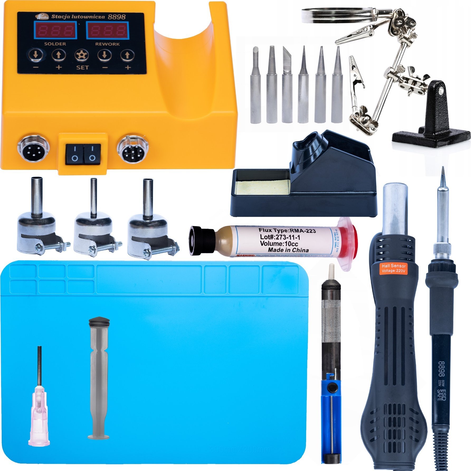 Rosfix STACJA LUTOWNICZA LUTOWNICA HOT-AIR MATA GROTY ODSYSACZ TRZECIA RĘKA TOPNIK