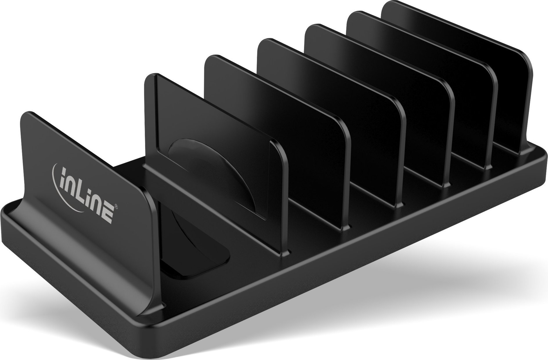 InLine InLine® multi stand with 6 compartments for desk / shelf, black