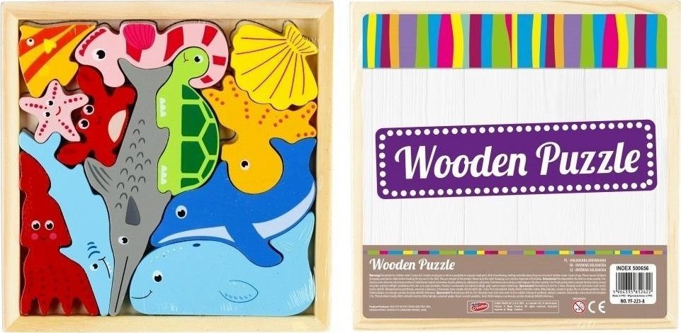 Mega Creative Układanka drewniana ocean 12 elementów