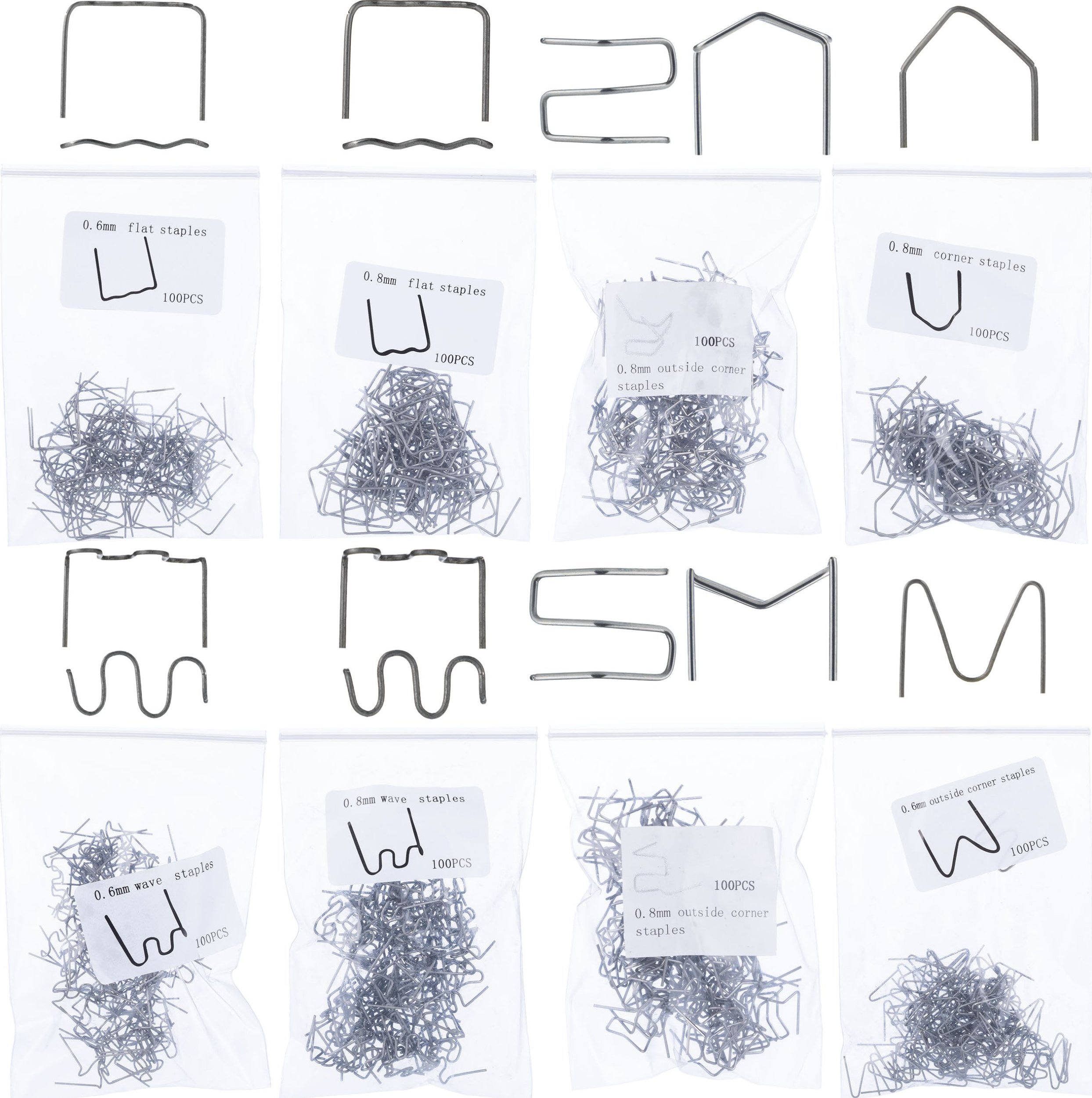 Rosfix ZSZYWKI ZGRZEWARKA DO PLASTIKU 8 RODZAJÓW 800 SZT