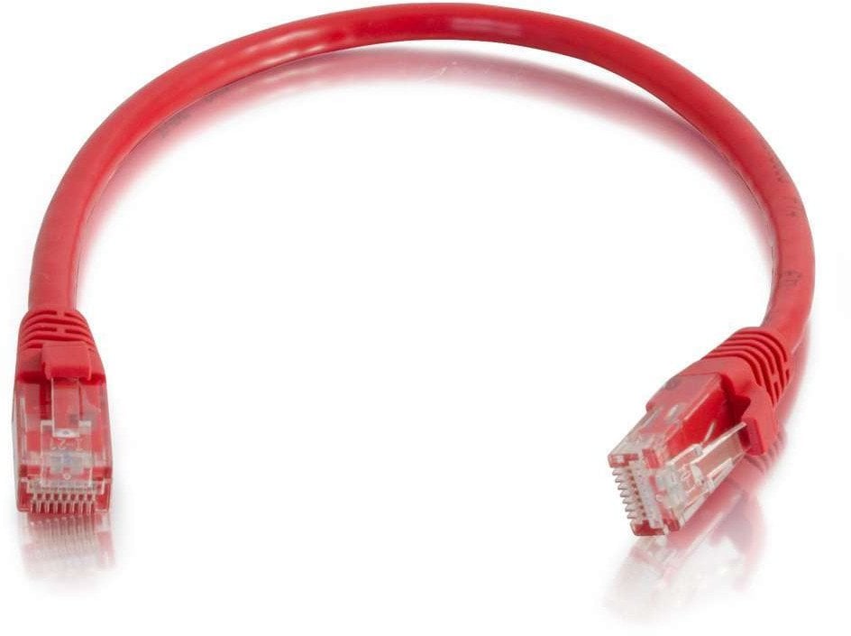 C2G 3m Cat6 Booted Unshielded (UTP) Network Patch Cable - Red, 3 m, Cat6, U/UTP (UTP), RJ-45, RJ-45, Red
