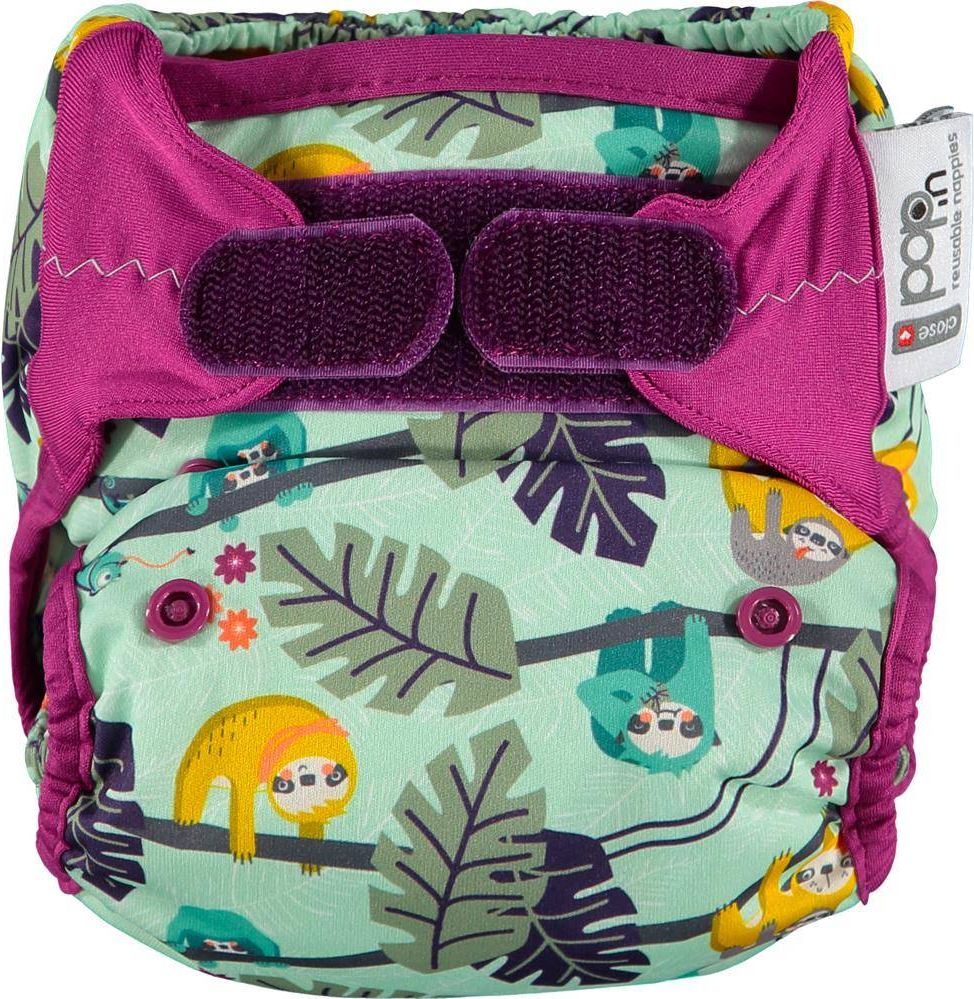 Close Caboo Otulacz, pieluszka wielorazowa V2 Sloth z wkładem bambusowym 3-16 kg, 1 szt.