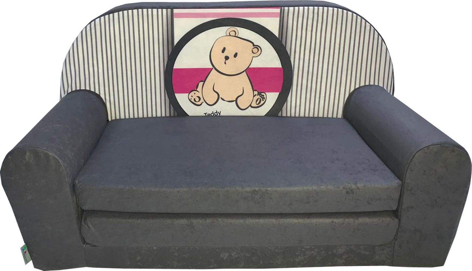 Galeriatrend Sofka Dziecięca Mini Kanapa Łóżko Teddy w Paski