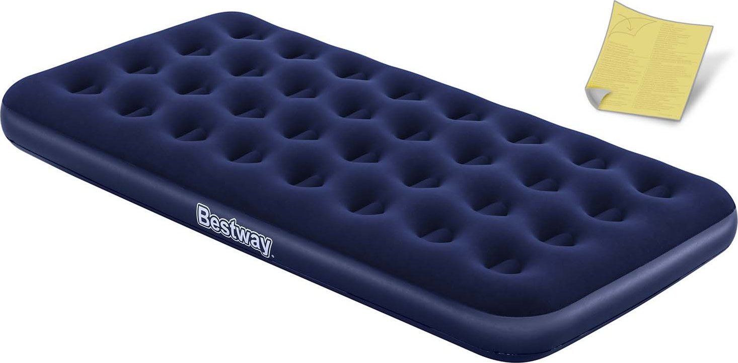 Bestway Materac welurowy Twin 188x99x22cm granatowy (67001-6195)