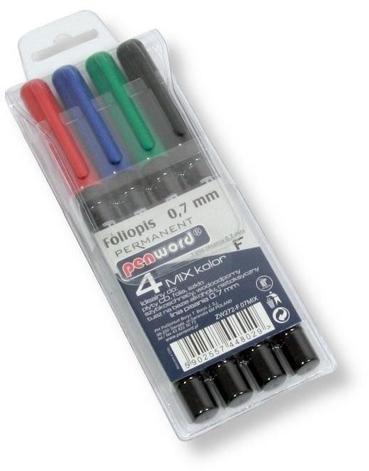 Marker do folii 0.7mm 4 kolory
