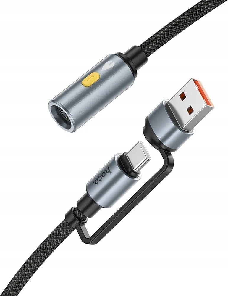 Kabel USB Hoco USB-A - USB-C 0.3 m Czarny