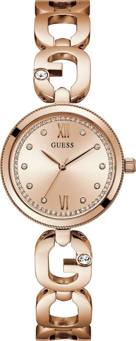 Zegarek damski Guess GW0759L3 CYRKONIE różowe złoto