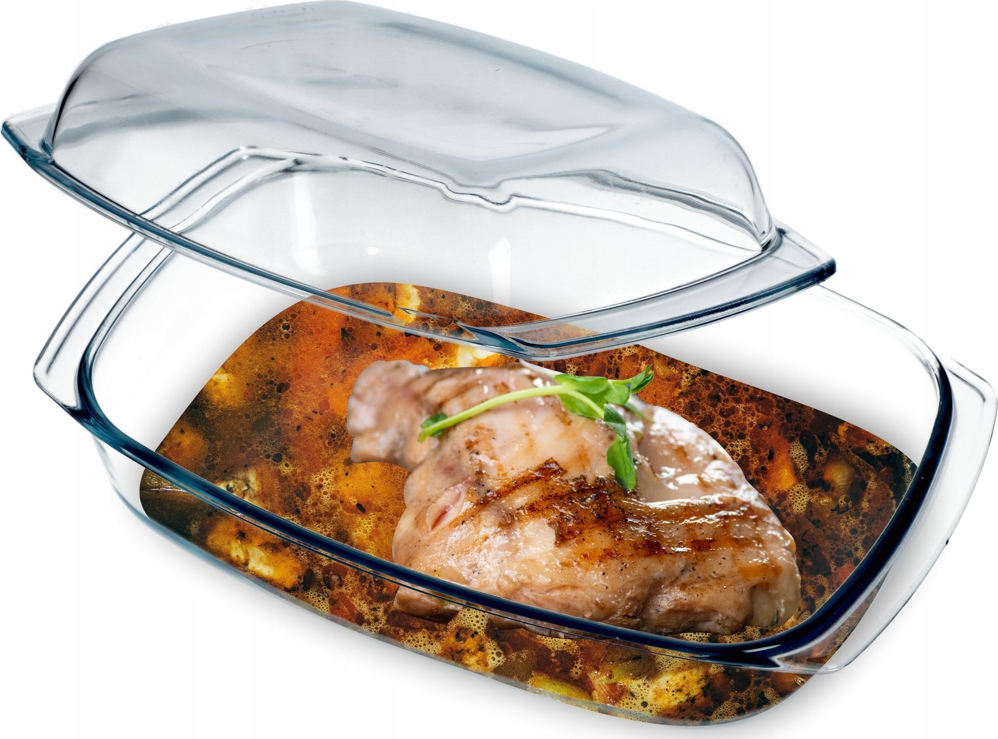 Kadax Naczynie Żaroodporne Szklane Z Pokrywą Trwałe 4,1L