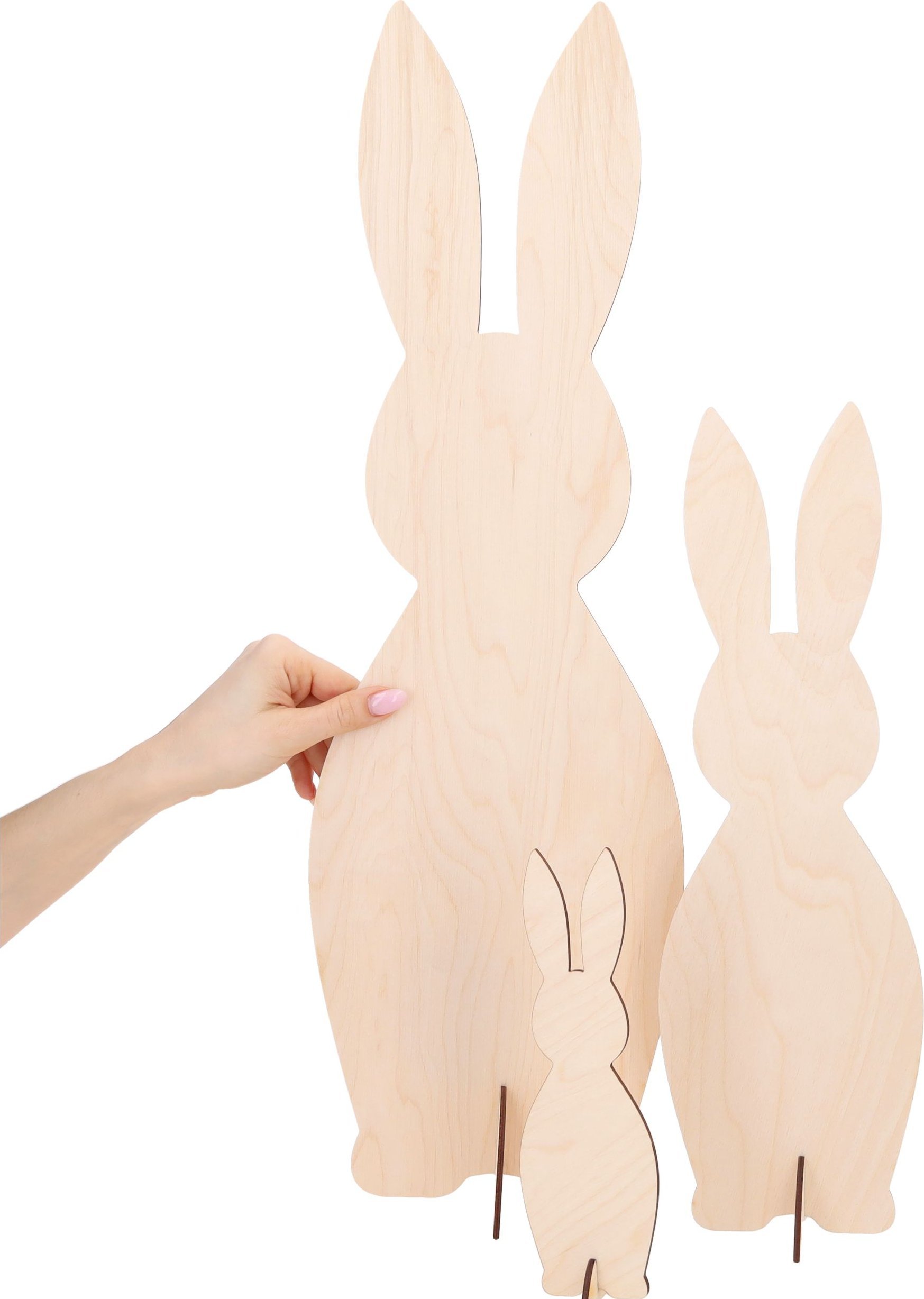 ZAJĄC WIELKANOCNY 60cm mix rozmiarów ZAJĄCE figurki DREWNIANE na WIELKANOC