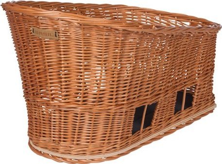 Basil Kosz na tylny bagażnik BASIL PASJA dla zwierząt MIK 45cm, MIK System (ready to go) wiklinowy natural (NEW 2024)