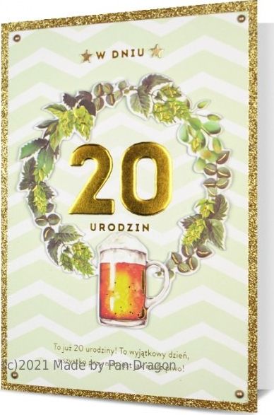 Pan Dragon Kartki karnet HM 200- 2293 Urodziny Pan Dragon