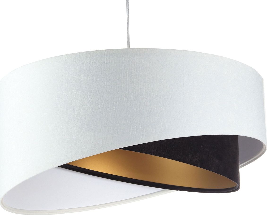 Lampa wisząca Lumes Biało-czarna welurowa lampa wisząca - EXX22-Modera