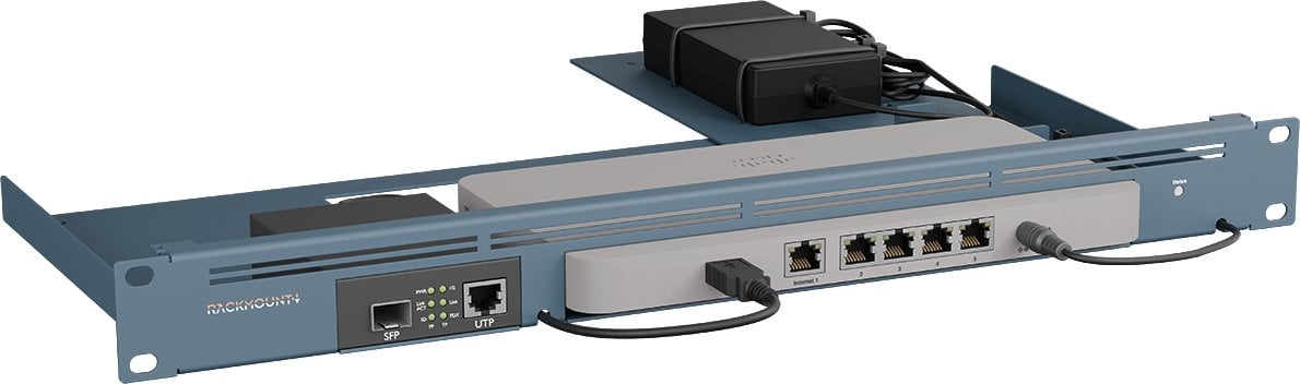 Rackmount.IT Meraki GX50 MX67 Series with Media Converter