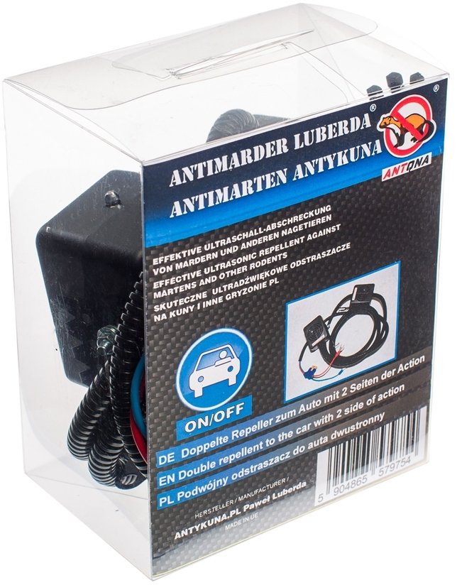 Antykuna.pl Odstraszacz do Busów/SUV ON/OFF na 4 Strony 12V