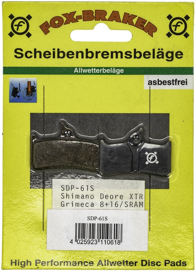 Accent Klocki Fox braker SDP-61S do tarczowych hamulców do Shimano Deore XT BR-M755, Grimeca systems 8 i 12, Sram 9.0, Hope Mono M4