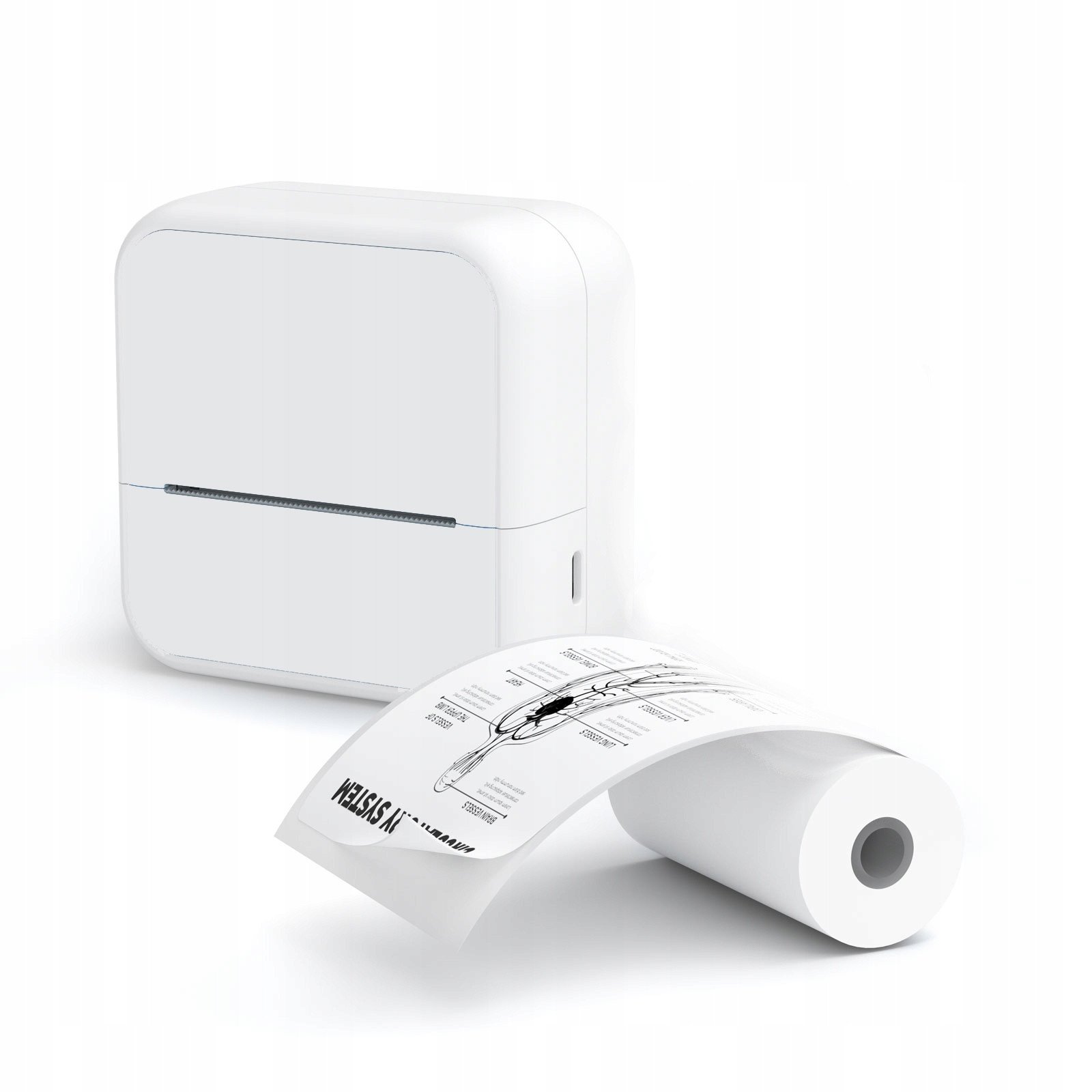 Drukarka Termiczna Bluetooth Do Zdjęć Naklejek Notatek Etykiet 53mm 203dpi / S1 / Biały