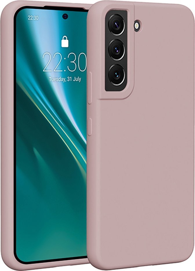 Etteri Nakładka Etteri Silicone Case do Samsung Galaxy S22 jasnoróżowa