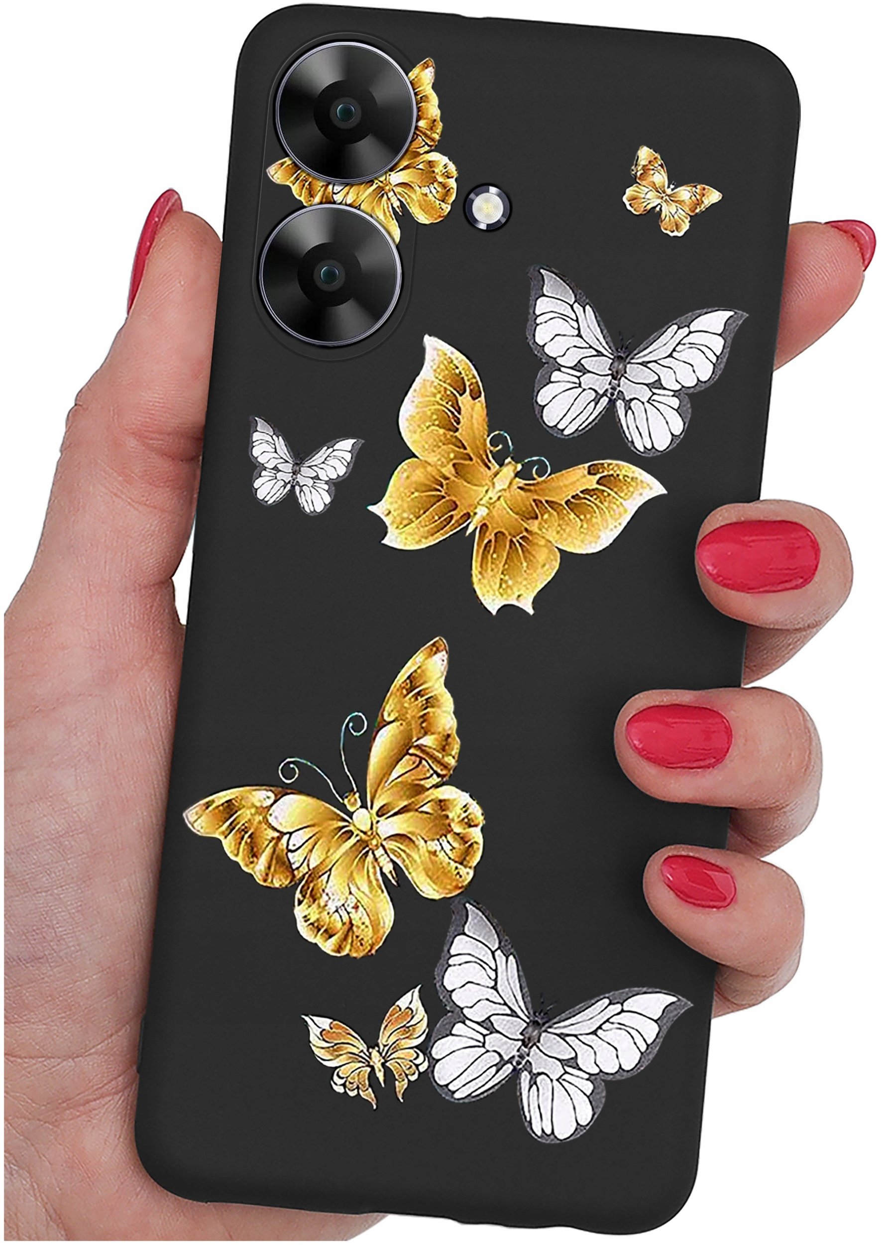 ETUI do Realme Note 60 CASE WZORY | SILIKONOWE MATT CASE + SZKŁO 9H