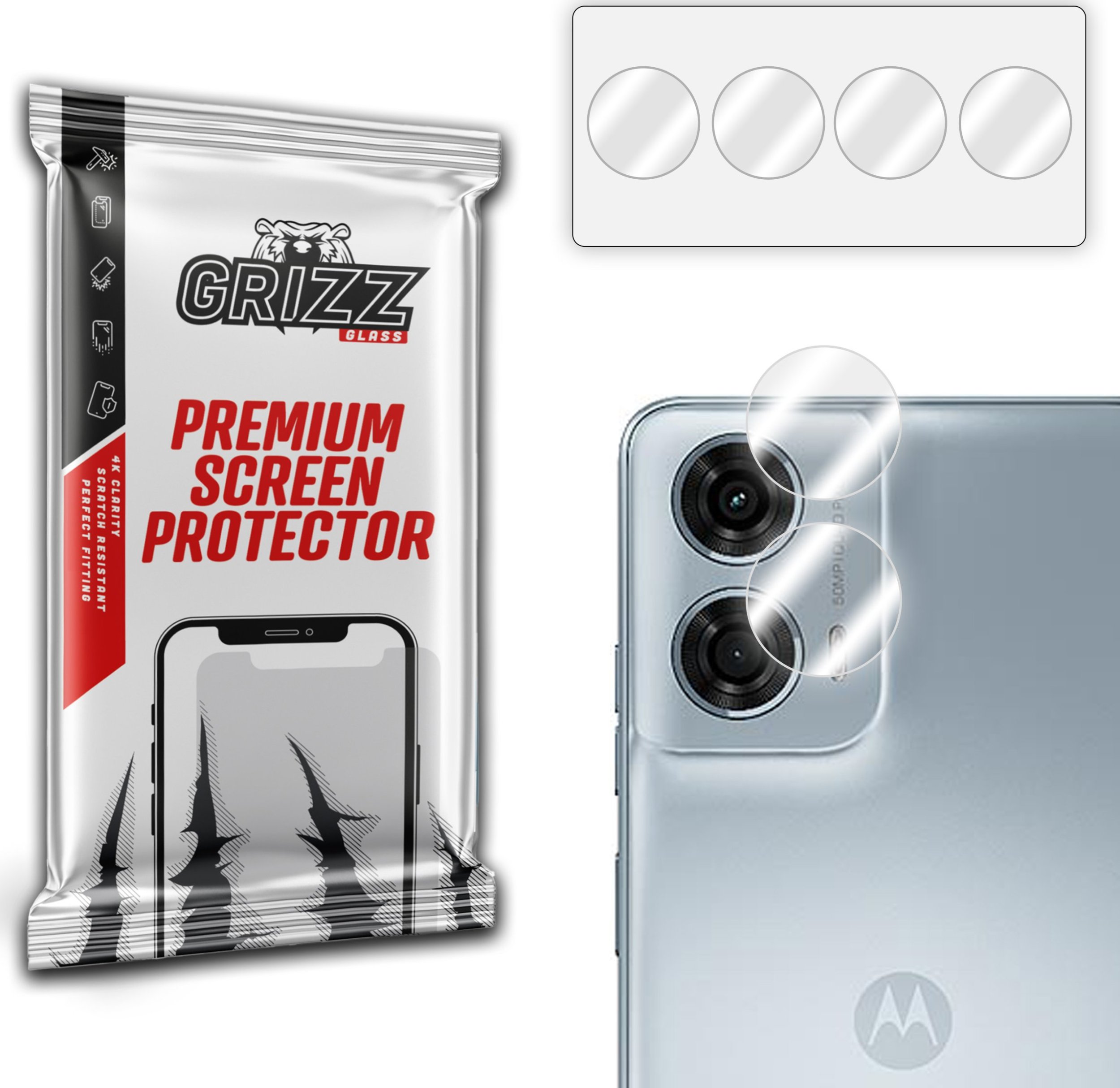 GrizzGlass Szkło na aparat GrizzGlass HybridGlass Camera do Motorola Moto G24 Power