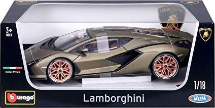 Bburago Lamborghini Sin FKP 37 model samochodu w skali 1:18, Electric Gold (18-11046)