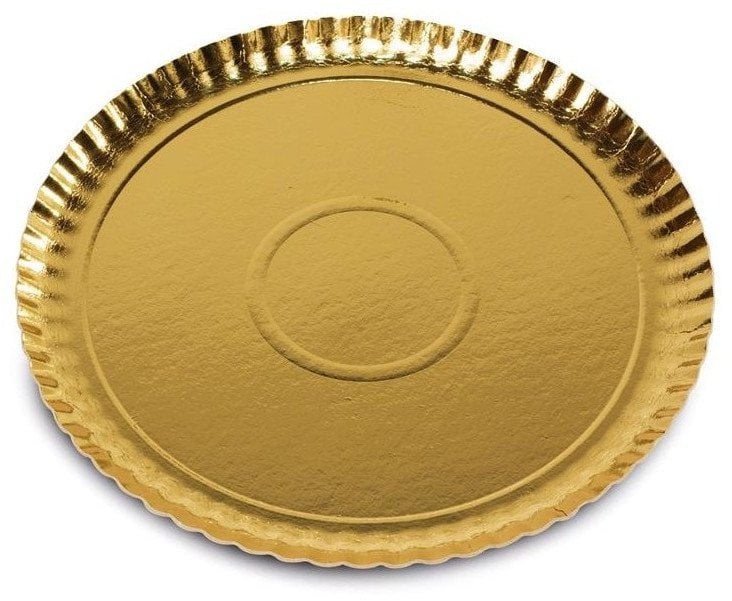 Papira paplates zelta krasa komplekts 3 gab. Easy Bake O 24 cm 8006043013450