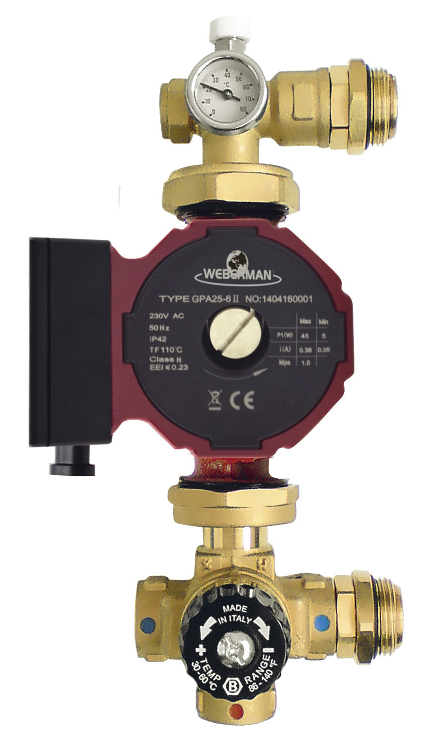 Ferro Grupa mieszająca 1" do ogrzewania podłogowego 1” z pompą elektroniczną 25 40-130 (GM40GPA)