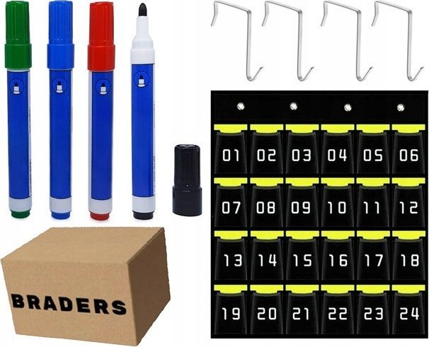 NUMEROWANY ORGANIZER NA TELEFONY - TABLICA 24 KIESZENI DO KLASY LUB BIURA