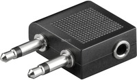 Adapter AV Goobay Jack 3.5mm - Jack 3.5mm x2 czarny (61004)