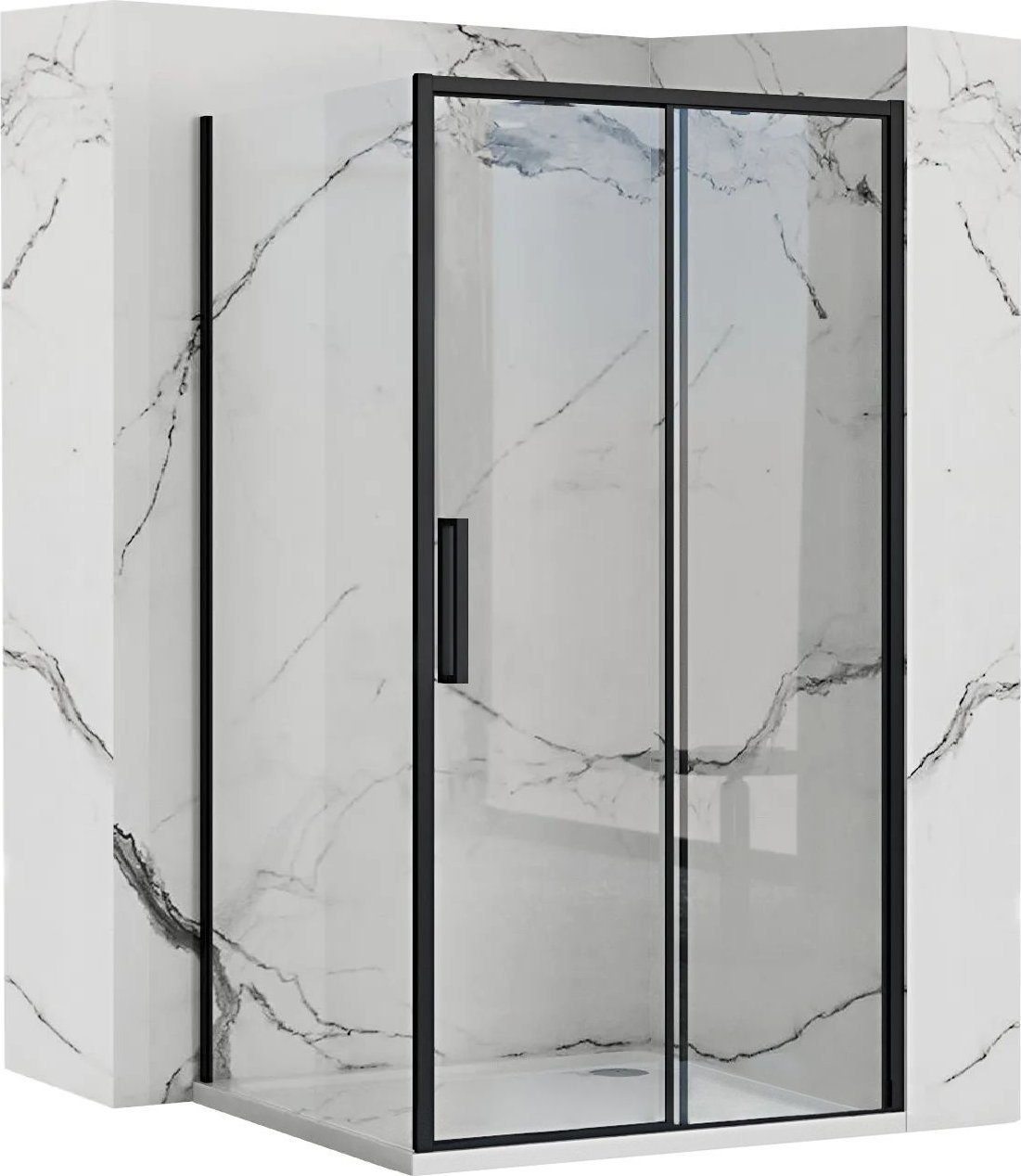 Rea Kabina Prysznicowa Narożna Rapid Slide Black