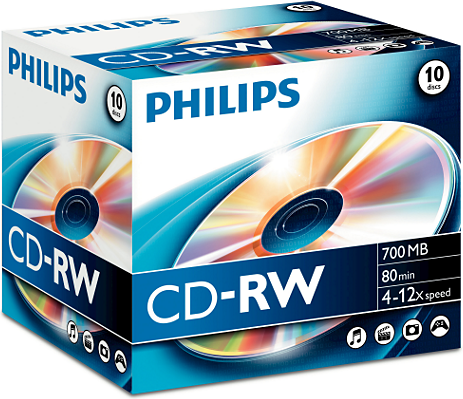Philips CD-RW 700 MB 12x 10 sztuk (CW7D2NJ10/00)
