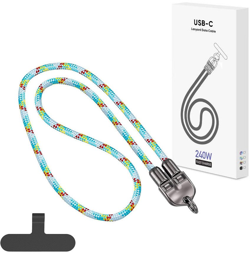 Kabel USB Vega USB-C - USB-C 1.2 m Wielokolorowy (36079)