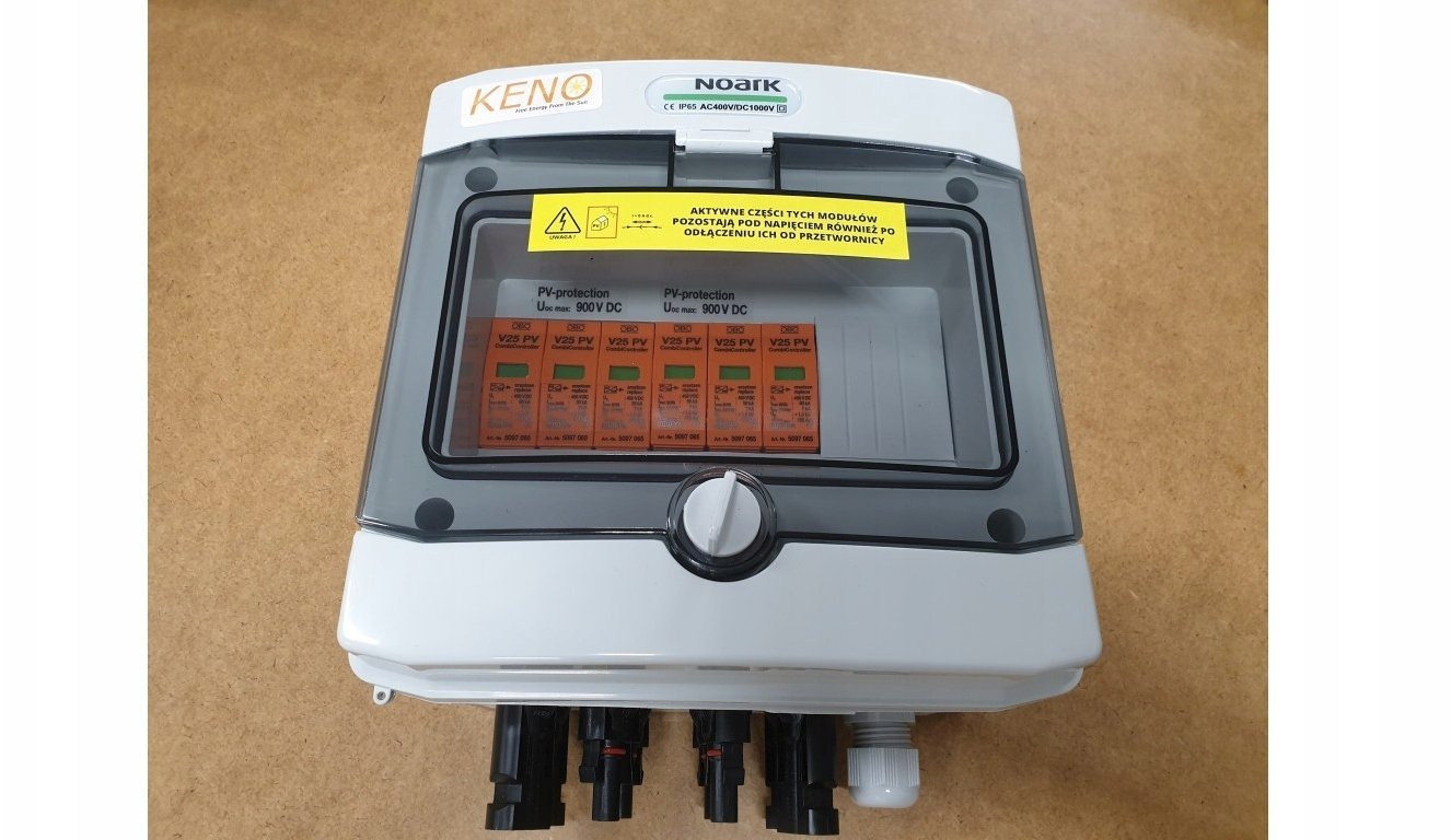 Skrzynka przyłączeniowa hermetyczna z ogranicznikiem przepięć DC, 1000V, typ 1+2, 2x łańcuch PV, 2x MPPT SH-6 DC