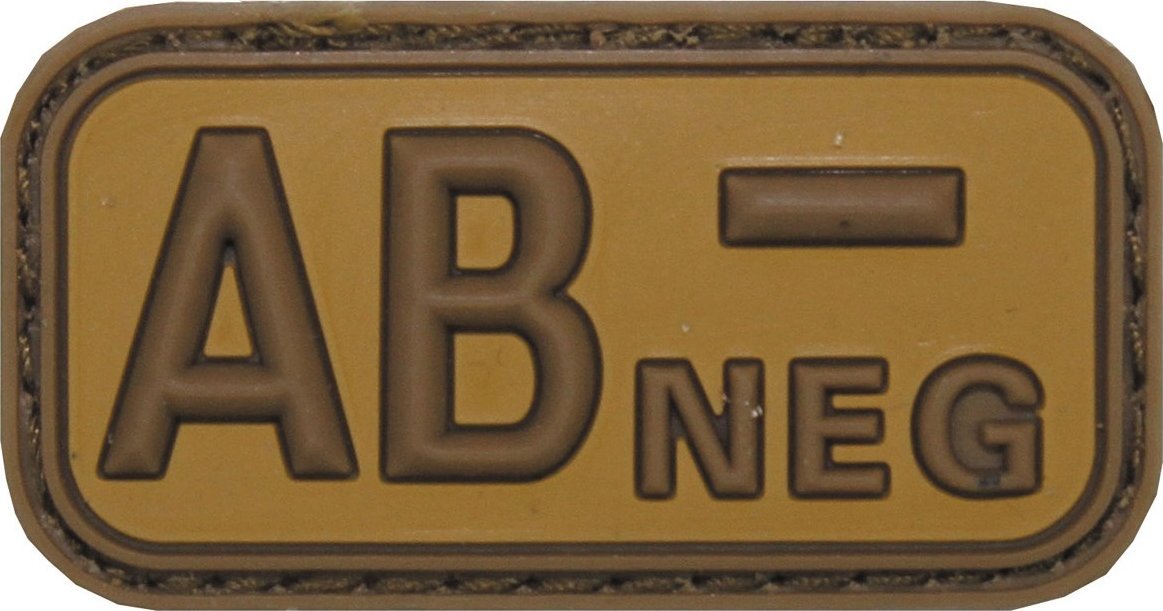 MFH Naszywka Marker naszywka grupy krwi gumowe AB-