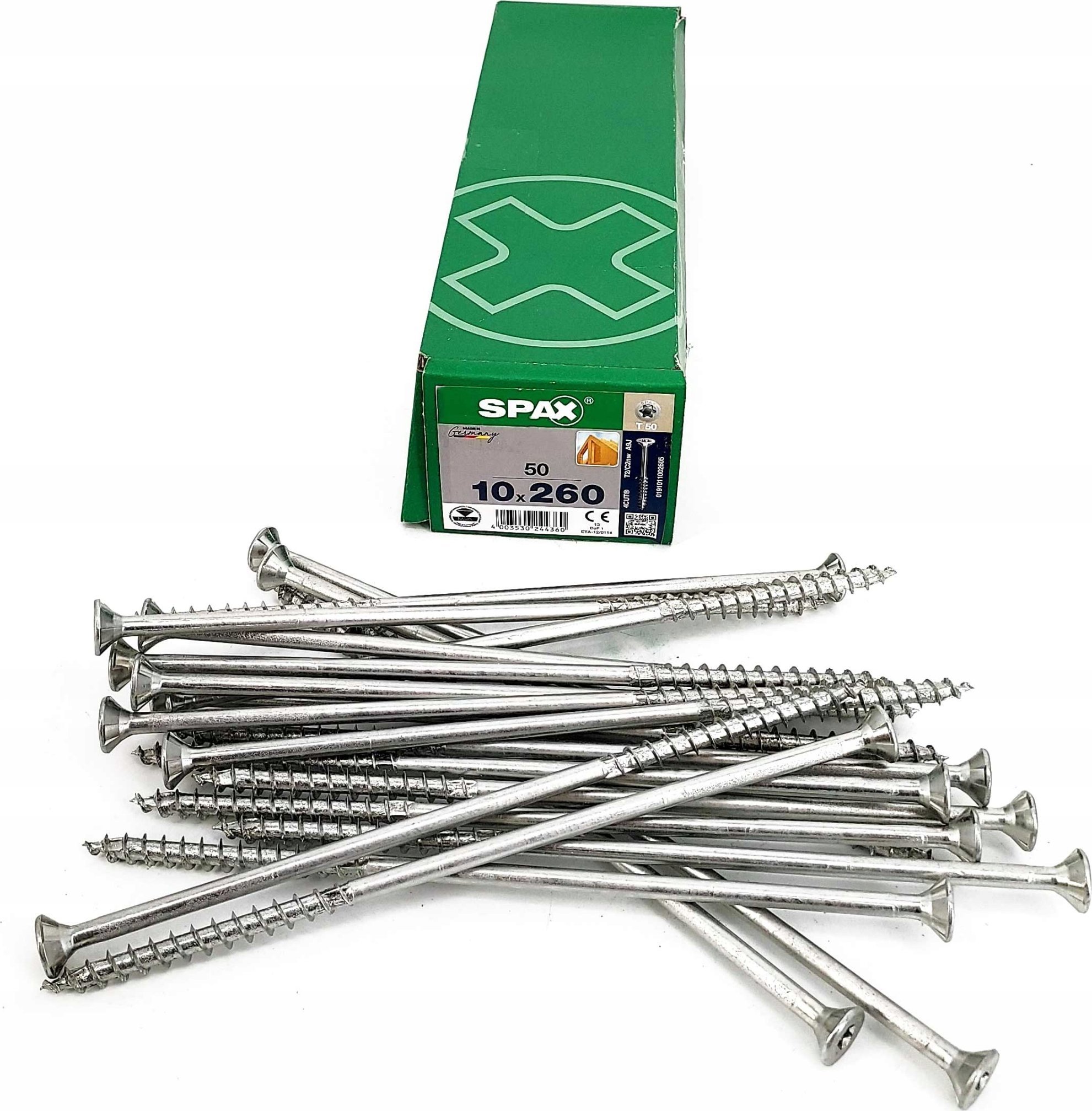 Bagpanel-skruer 159718 10 mm 260 mm T-profil Stål Galvaniseret, Gul kromatiseret 25 ST