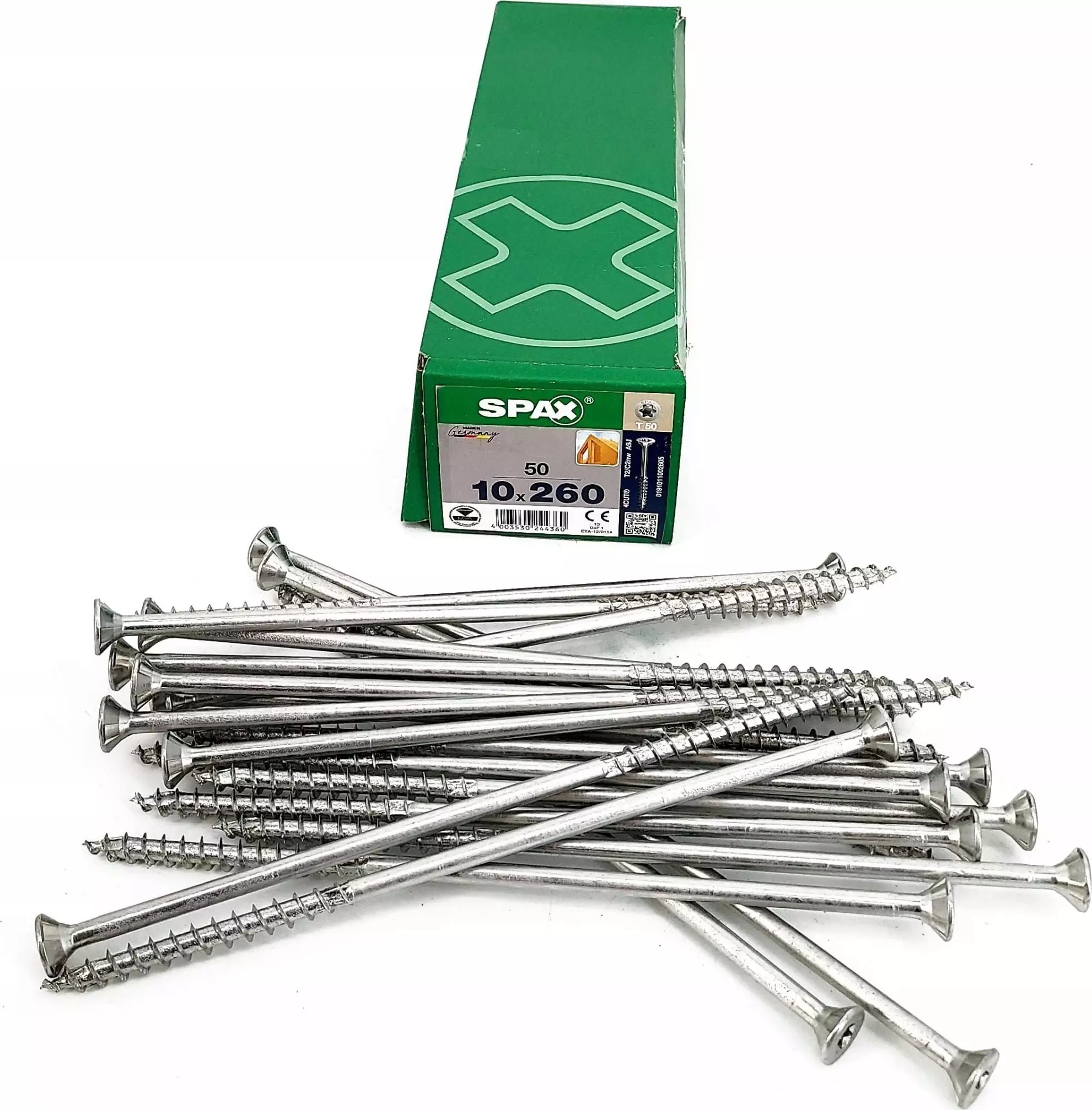 Bagpanel-skruer 159718 10 mm 260 mm T-profil Stål Galvaniseret, Gul kromatiseret 25 ST